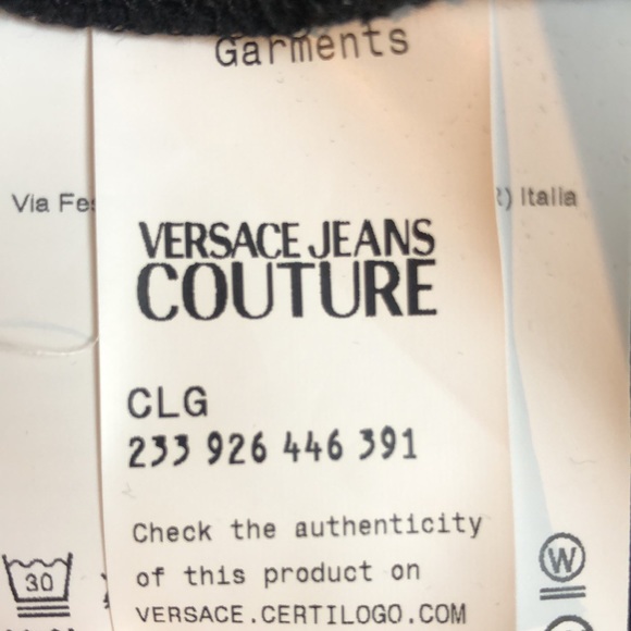 Versace Jeans Couture Men's Black Cotton Baroque Collar Polo - Picture 9 of 11